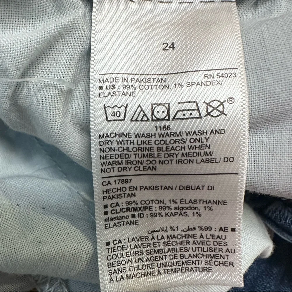 Old Navy‎ Blue Jeans higher High-Rise OG Straight secret smooth pockets sz 24